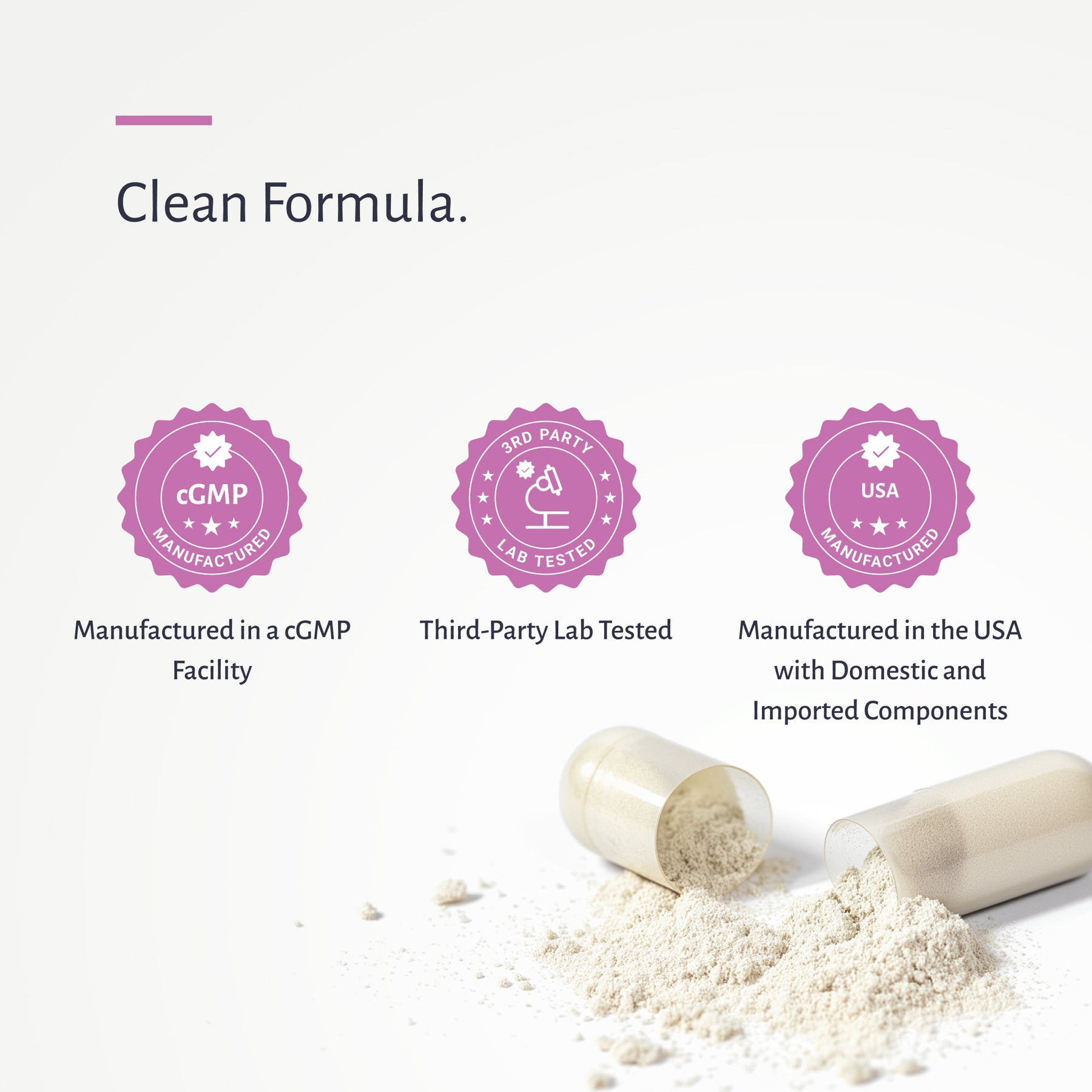 Clean Formula seals