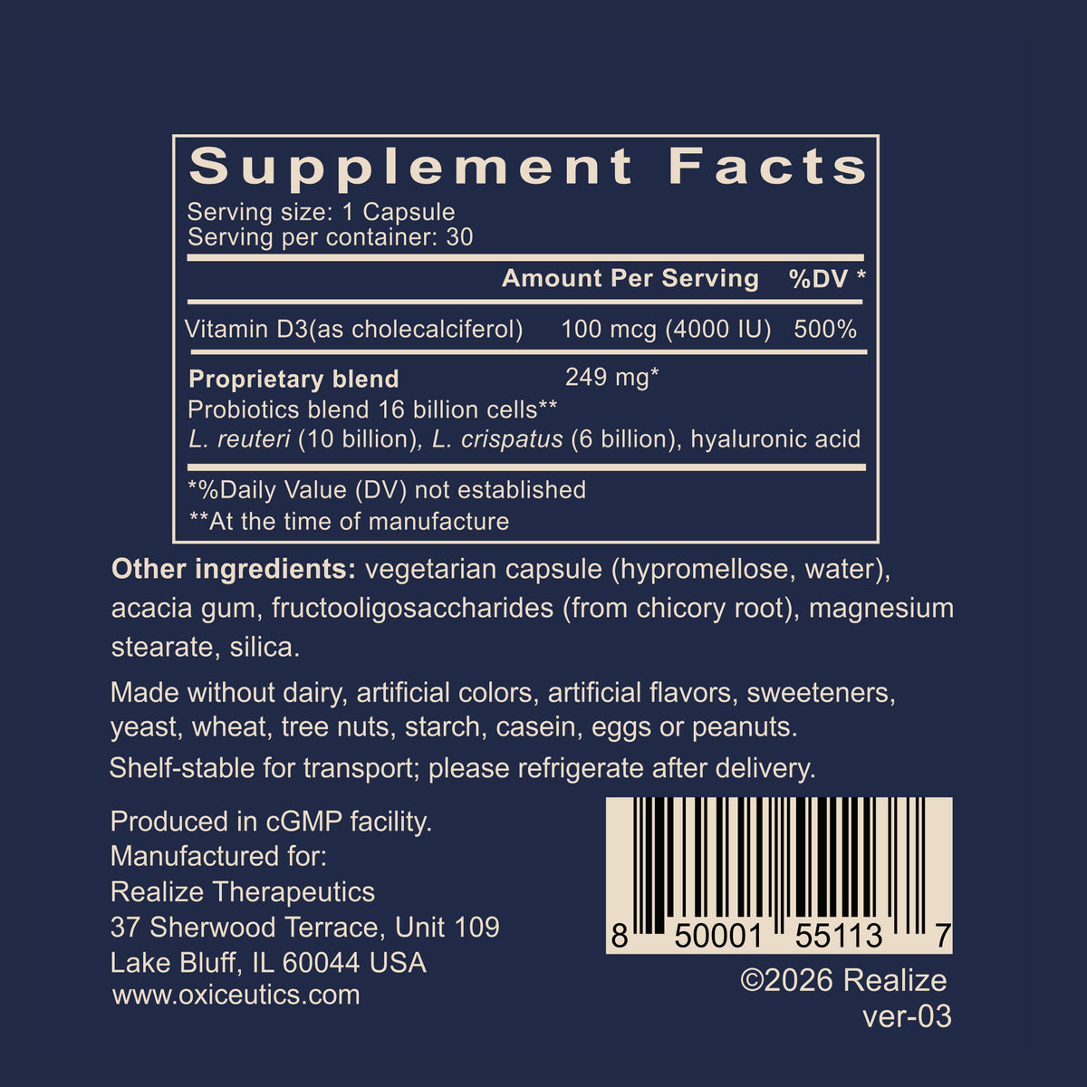 MyCrispatus+ Supplement Facts