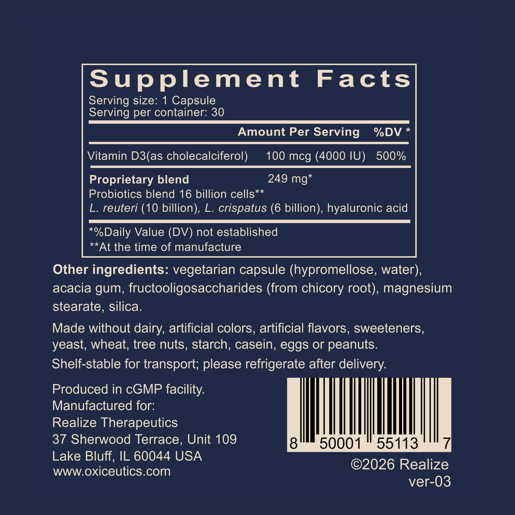 MyCrispatus+ Supplement Facts