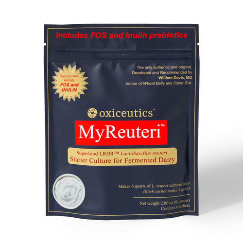 MyReuteri Starter Culture pouch, front, with FOS and Inulin